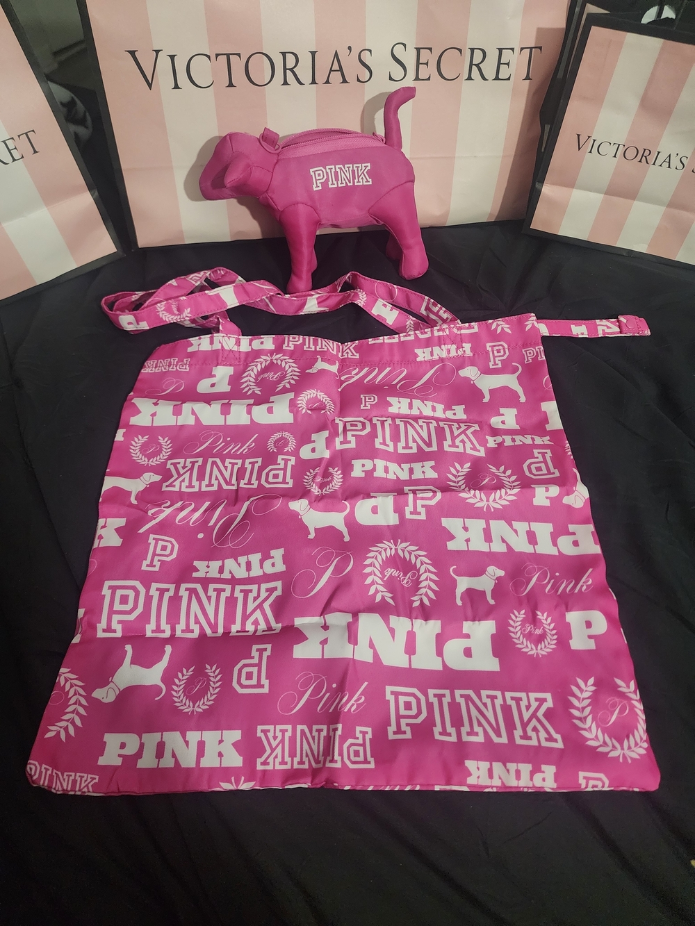 Victoria's Secret PINK Hot Pink Logo Tote - Picture 4 of 4